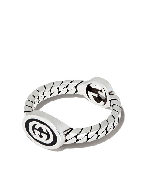 Anillo Gucci Heart con GG en plata de ley 925 